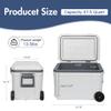 GETUHAND Ultra-Light Wheelded Cooler Insulated Portable Ice Chest 47.5 Quarts for Beach, Beverage, Camping, Beverage, Picnic, Fishing, Boat, Barbecue, 30% Lighter Than Romolded Colers White 47.5QT view 2