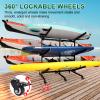 YPJIAJV Kayak Storage Rack with Lockable casters,Thickened Heavy Duty Kayak StandHolds 6 Kayaks Canoe Paddleboard, for Indoor, Outdoor, Garage, shed, Marina Kayak Storage Racks view 2