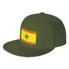 Flag of Kuna Yala Snapback Hats for Men Women Baseball Cap Adjustable Flat Bill Sun Hat Moss Green view 1