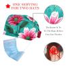 2 Pieces Scrub caps Women Scrub Cap Men Scrub Caps Men for Hospital Plant Flowers Multicoloured view 2