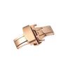 FENSAJRD Butterfly Deployment Buckle Automatic Double Click Stainless Steel Strap Button Fit for Watch Band 16mm 18mm 20mm 22mm(Rose Gold,18mm) view 1