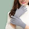 YFAFA Winter Gloves Faux Wool Knit Warm Thick Thermal Soft Comfortable Elastic Cuff Texting Mittens For Women view 3