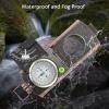 Anbte Compass Hiking Survival, IP65 Waterproof Metal Compass with Sighting Clinometer and Carry Bag, Multifunctional, Professional, for Camping Hunting Hiking Navigation, Bronze view 4