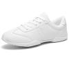 Cheer Shoes for Girls Womens White Cheer Shoes Youth Cheerleading Shoes Competition Sports Training Athletic Comfortable Flats Breathable Soft Kids Cheer Sneakers view 1
