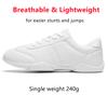 Cheer Shoes for Girls Womens White Cheer Shoes Youth Cheerleading Shoes Competition Sports Training Athletic Comfortable Flats Breathable Soft Kids Cheer Sneakers view 2
