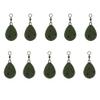 10PCS Flat Pear Sinker Weights Fishing Weights Fishing Sinkers Lead Weight for Saltwater Freshwater (Green 57g/2.01oz) view 1