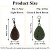 10PCS Flat Pear Sinker Weights Fishing Weights Fishing Sinkers Lead Weight for Saltwater Freshwater (Green 57g/2.01oz) view 2
