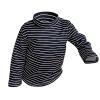 Little Boys Girls Thermal Tops Kids Fall Winter Undershirt Stripe Turtleneck Fleece Baselayer Toddler (Black, 7-8 Years) view 1