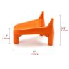 Football Kickoff Kicking Tee Durable Sturdy Rubber Rugby Kicking Tee - Orange 1'' view 2