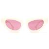 Vintage Cat Eye Sunglasses Women Men 2024 Luxury Irregular Frame Polygon Sun Glasses For Lady Trendy Eyewear UV400 (champagne&red) view 1