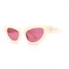 Vintage Cat Eye Sunglasses Women Men 2024 Luxury Irregular Frame Polygon Sun Glasses For Lady Trendy Eyewear UV400 (champagne&red) view 2