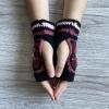 YZZLZH Floral Pattern Knitted Gloves Winter Half Finger Mitten Thicken Warm Christmas Wrist Length Gloves For Girlfriend view 3