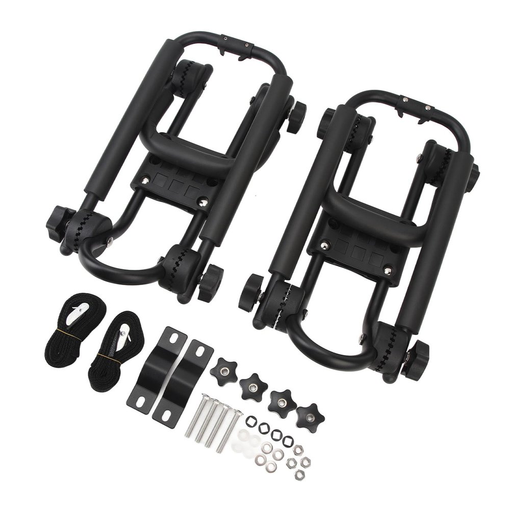 2pcs Kayak Roof Rack Universal Folding Adjustable Canoe Car Top Roof Mount Carrier for Boat SUV Truck Van