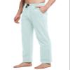 baleaf Men's Work Pants Loose Cotton Sweatpants with Pockets Open Bottom Pajama Yoga Pants Lightweight Wide Leg Sweat Pants Light Blue 3XL view 3
