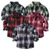 AIMAOMI Toddler Baby Boys Jackets Fashion Sherp Lined Flannel Plaid Jacket Loose Fit Long Sleeve Coat Flannel (A, 6-12 Months) view 1