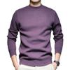 Men's Mock Turtleneck Knitted Sweater Long Sleeve Basic Casual Pullover Sweater Half Neck Thermal Pullover Tops (Purple,X-Large) view 1