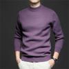 Men's Mock Turtleneck Knitted Sweater Long Sleeve Basic Casual Pullover Sweater Half Neck Thermal Pullover Tops (Purple,X-Large) view 2