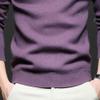 Men's Mock Turtleneck Knitted Sweater Long Sleeve Basic Casual Pullover Sweater Half Neck Thermal Pullover Tops (Purple,X-Large) view 4