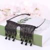 Naimo Sparkling Rhinestone Glasses Frame with Tassel No Lens Sunglasses Metal Frame Luxury Oversized Eyeglasses Frame view 2