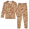 ALAZA Chocolate Chip Cookies 2 Piece Pajama Set Long Sleeve Top and Pants Sleepwear Unisex 18M