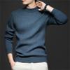 Men's Mock Turtleneck Knitted Sweater Long Sleeve Basic Casual Pullover Sweater Half Neck Thermal Pullover Tops (Cyan,Large) view 2