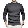 Men's Mock Turtleneck Knitted Sweater Long Sleeve Basic Casual Pullover Sweater Half Neck Thermal Pullover Tops (Grey,3X-Large) view 1