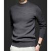 Men's Mock Turtleneck Knitted Sweater Long Sleeve Basic Casual Pullover Sweater Half Neck Thermal Pullover Tops (Grey,3X-Large) view 3