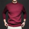 Men's Mock Turtleneck Knitted Sweater Long Sleeve Basic Casual Pullover Sweater Half Neck Thermal Pullover Tops (Red,Large) view 2