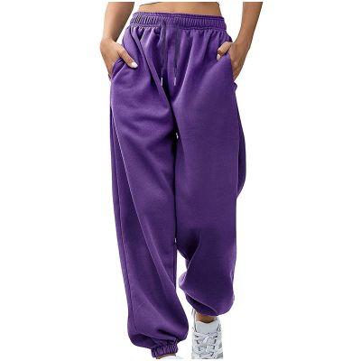 Cheyubny Jogger Sweatpants Women Lightweight Sweatpants Baggy Y2k Plus Size Joggers Athletic High Waisted Joggers Hiking Pants