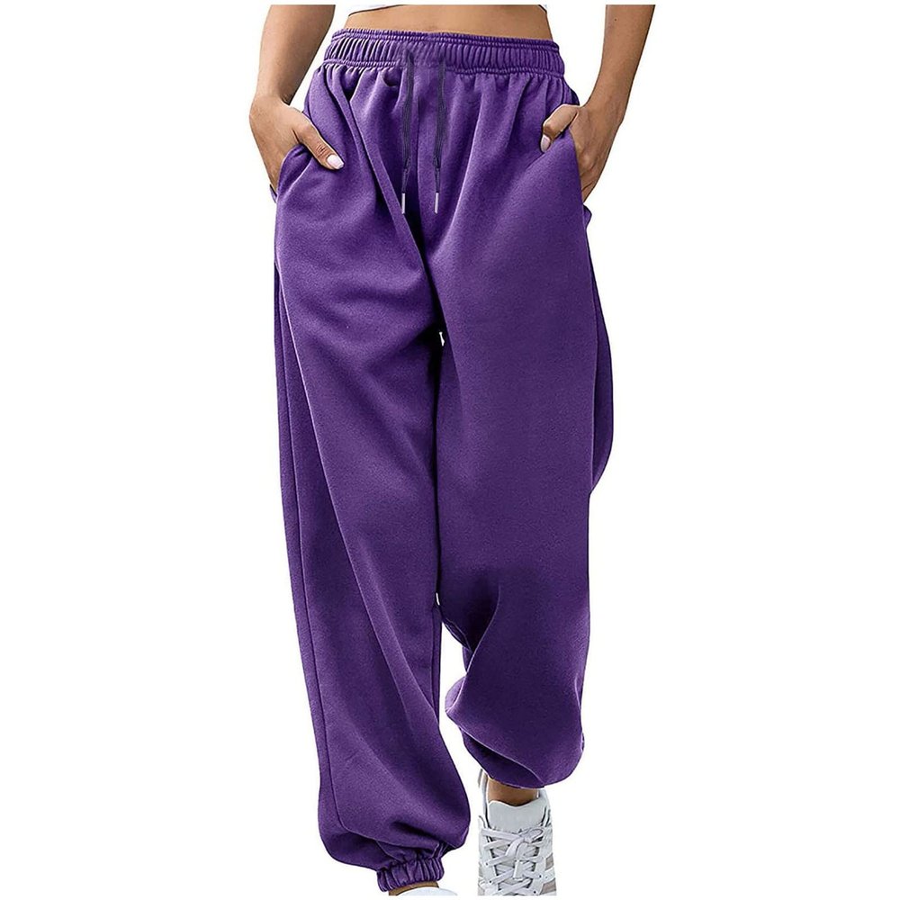 Cheyubny Jogger Sweatpants Women Lightweight Sweatpants Baggy Y2k Plus Size Joggers Athletic High Waisted Joggers Hiking Pants