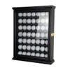arborishthink 49 Golf Ball Display Case Wall Mount Cabinet Lockable Real Glass Door Solid Wood Frame 98 UV Protection Great Golfer Gift 17.4" H x 14.5" W x 3" D Indentations to Prevent Rolling