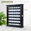 arborishthink 49 Golf Ball Display Case Wall Mount Cabinet Lockable Real Glass Door Solid Wood Frame 98 UV Protection Great Golfer Gift 17.4" H x 14.5" W x 3" D Indentations to Prevent Rolling view 2