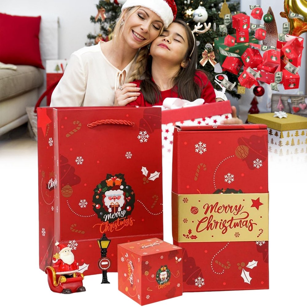 Funoio Surprise Gift Box, Surprise Gift Box Christmas, Surprise Gift Box Set, Surprise Box Gift Box for Money, Surprise Box for Unmatched Surprise Experience (Shape A, 18 Page)