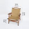 Folding Camping Chair, Heavy Duty Folding Lawn Chair with Handrail, Comfy Camping Chairs for Adults, Portable Lawn Chair for Outdoor(Khaki) view 3