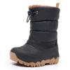 Ahannie Kids Boys Winter Snow Boots Waterproof Anti-Slip Warm Outdoor Shoes(Toddler/Little Kid/Big Kid)(Black-10) view 1