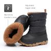 Ahannie Kids Boys Winter Snow Boots Waterproof Anti-Slip Warm Outdoor Shoes(Toddler/Little Kid/Big Kid)(Black-10) view 3