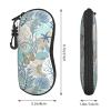 COFLGRYU Seaweed Coral Starfish Shell Pattern Soft Sunglasses Case for Men Women, Ultra Light Neoprene Zipper Eyeglass Portable Glasses Case with Belt Clip view 4