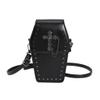 HOUNIIXIE 2023 NEW Crossbody Bag Halloween Coffin Shape Purse Small Cellphone Bag Festival Bag for Girl Women Rivet Handbag view 1