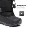 Ahannie Kids Boys Winter Snow Boots Waterproof Anti-Slip Warm Outdoor Shoes with Side Zipper(Toddler/Little Kid/Big Kid)(Black-9) view 2