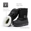 Ahannie Kids Boys Winter Snow Boots Waterproof Anti-Slip Warm Outdoor Shoes with Side Zipper(Toddler/Little Kid/Big Kid)(Black-9) view 4