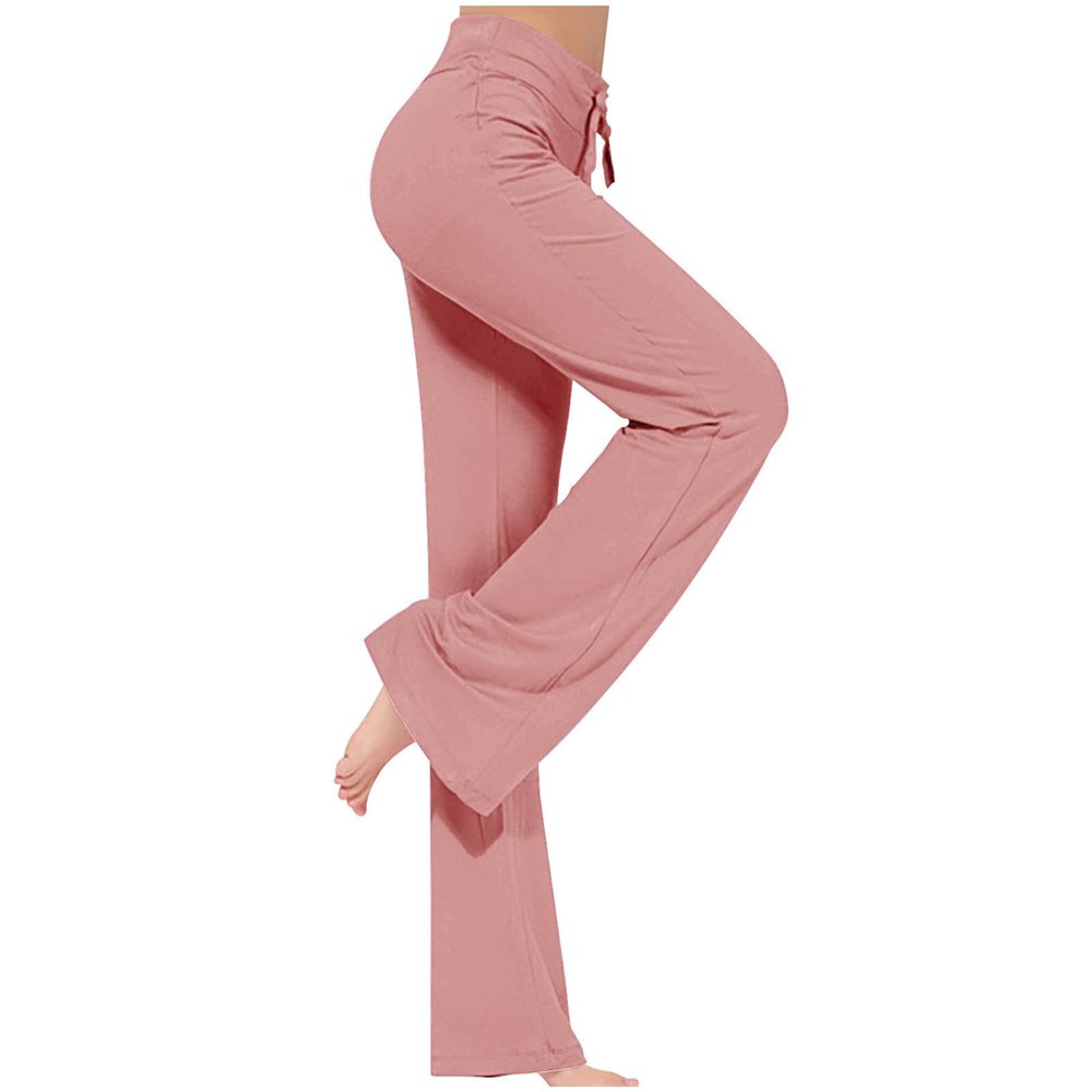 Yoga Pants with Pockets Leggings for Women Leggings Comfortable Palazzo Yoga Tights Pants High Wiast Drawstring Relaxed Fit Fall Clothes Sales Today Clearance
