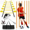 Vztipki Speed & Agility Training Equipment-20ft Agility Ladder, 6 Poles, 12 Soccer Cones, Resistance Parachute, Jump Rope, Soccer Football Basketball Sport Training Set for Kids Youth Adults view 1