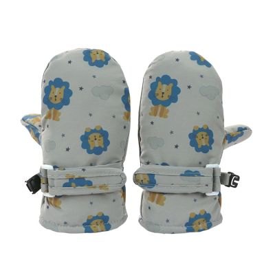 ZONEBEST 1 Pair Kids Skiing Gloves Boys Girls Winter Mitts Water Proofing Fleece Lined Warm Mittens For Snow Fun Outdoor Play