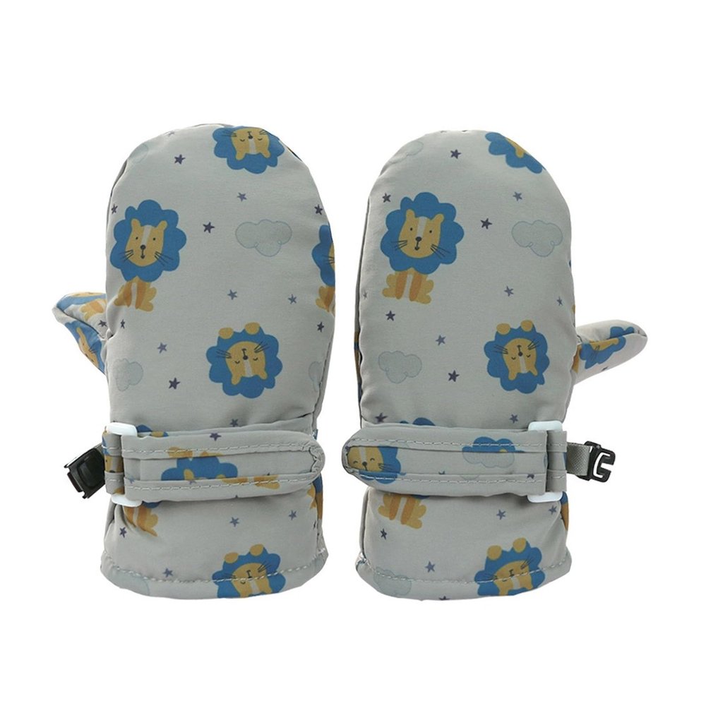 ZONEBEST 1 Pair Kids Skiing Gloves Boys Girls Winter Mitts Water Proofing Fleece Lined Warm Mittens For Snow Fun Outdoor Play