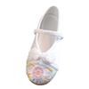 Bestgift Hanfu Shoes Ancient Style Embroidered Shoes Girls Cloth Shoes White 2 5.5 view 1