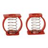 2 Pcs Folding Bikes Rotating Handle Spring Buckle, Bike Seat Clamp Spring C-Buckle Paralleler, Plastic Faltrad Spare Replacement Parts For Hinge Clamp Sping(red) view 1