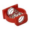 2 Pcs Folding Bikes Rotating Handle Spring Buckle, Bike Seat Clamp Spring C-Buckle Paralleler, Plastic Faltrad Spare Replacement Parts For Hinge Clamp Sping(red) view 2