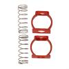 2 Pcs Folding Bikes Rotating Handle Spring Buckle, Bike Seat Clamp Spring C-Buckle Paralleler, Plastic Faltrad Spare Replacement Parts For Hinge Clamp Sping(red) view 3