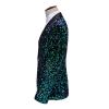 Sdeycui Mens Sequin Blazer Suit Jacket One Button Casual Sport Coats view 4
