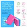 Yoga Blocks 2 Pack with Strap & Guide  Non-Slip EVA Foam Pilates Blocks for Home Workouts, Dance, Ballet, Gymnastics & Stretching Exercise | Ideal Dancer Gifts view 3